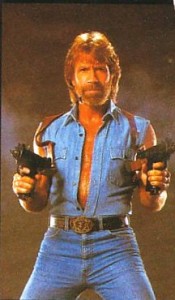 Picture of Chuck Norris at Age 3 with Full Beard and Guns