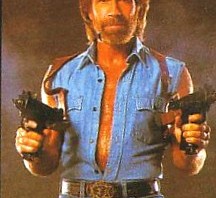 Picture of Chuck Norris at Age 3 with Full Beard and Guns