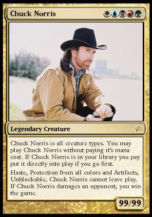 Chuck Norris Magic the Gathering Card: Legendary Creature