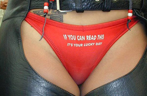 Nice Thong: If You Can Read This It's Your Lucky Day!