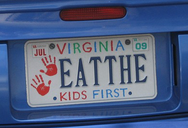 License Plate: Eat The Kids First